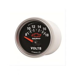Auto Meter 2-1/16" Voltmeter, 8-18V, Air-Core, Bowtie, GM Black