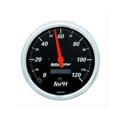 Auto Meter 2 PC Gauge Kit 5" Quad & Speedo, Electric, Designer Black