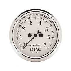 Auto Meter 2-1/16" In-Dash Tachometer, 0-7,000 RPM, Old-Tyme White