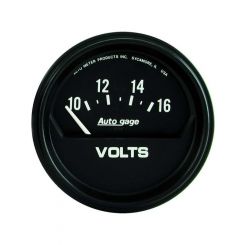 Auto Meter 2-5/8" Voltmeter, 10-16V, Air-Core, Short Sweep, Auto Gage