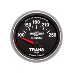 Auto Meter 2-1/16" Transmission Temp, 100-250 F, Air-Core, Sport-Comp II