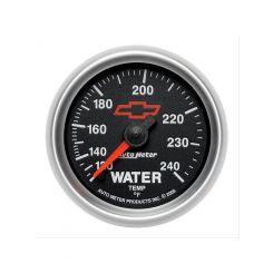 Auto Meter 2-1/16" Water Temp, 120-240 F, Mech, Bowtie, GM Black