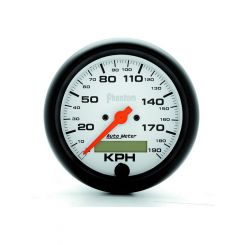 Auto Meter 3-3/8" Speedometer, 0-190 KM/H, Electric, Phantom