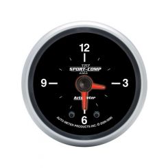 Auto Meter 2-1/16" Clock, 12 Hour Digital Stepper Motor Sport-Comp II