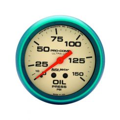 Auto Meter 2-5/8" Oil Pressure, 0-150 PSI, Mechanical, Ultra-Nite