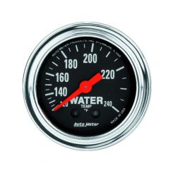 Auto Meter 2-1/16" Water Temp, 120-240 F, Mechanical, Traditional Chrome