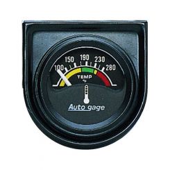 Auto Meter 1-1/2" Water Temp, 100-280 F, Air-Core, Short Sweep, Auto Gage