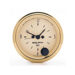 Auto Meter 2-1/16" Clock, 12 Hour, Golden Oldies