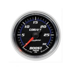 Auto Meter 2-1/16" Boost, 0-30 PSI, Stepper Motor, Cobalt