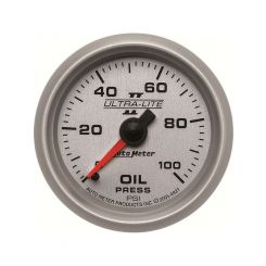Auto Meter 2-1/16" Oil Pressure, 0-100 PSI, Mechanical, Ultra-Lite II