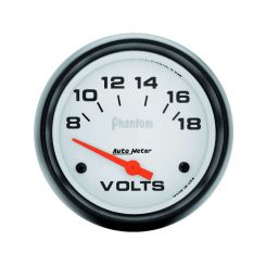 Auto Meter 2-5/8" Voltmeter, 8-18V, Air-Core, Phantom