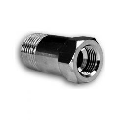 Auto Meter Fitting Adapter, 1/2" NPT Male, Extension For Mech Temp Gauge