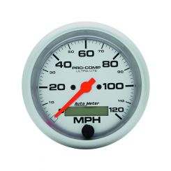 Auto Meter 3-3/8" Speedometer, 0-120 MPH, Electric, Ultra-Lite
