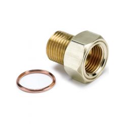 Auto Meter Fitting, Adapter, M16X1.5 Male, Brass, For Mech. Temp. Gauge