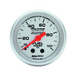 Auto Meter 2-1/16" Fuel Pressure, 0-100 PSI, Mechanical, Ultra-Lite