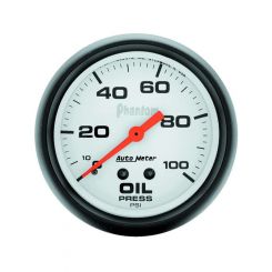 Auto Meter 2-5/8" Oil Pressure, 0-100 PSI, Mechanical, Phantom