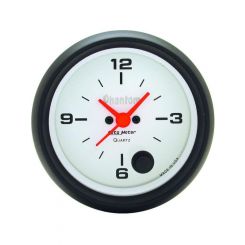 Auto Meter 2-5/8" Clock, 12 Hour Quartz Incandescent, Phantom Series