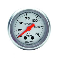 Auto Meter 2-1/16" Air Pressure, 0-150 PSI, Mechanical, Ultra-Lite