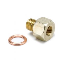 Auto Meter Fitting Adapter Metric M12X1.75 Male To 1/8" NPTF Female Brass