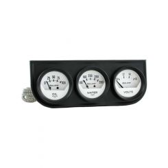 Auto Meter Gauge Console OILP/WTMP/Volt 2-1/16" 100PSI/280F/16V Whte Dial