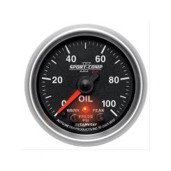 Auto Meter 2-5/8" Oil Pressure, 0-100 PSI, Stepper Motor, Sport-Comp II