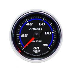 Auto Meter 2-1/16" Oil Pressure, 0-100 PSI, Mechanical, Cobalt