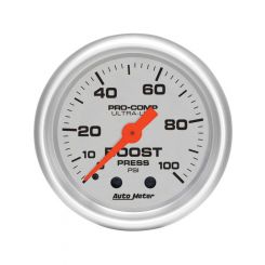Auto Meter 2-1/16" Boost, 0-100 PSI, Mechanical, Ultra-Lite