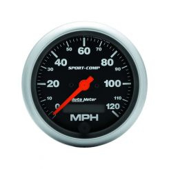 Auto Meter 3-3/8" Speedometer, 0-120 MPH, Electric, Sport-Comp