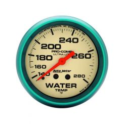Auto Meter 2-5/8" Water Temperature, 140-280 F, Mechanical, Ultra-Nite