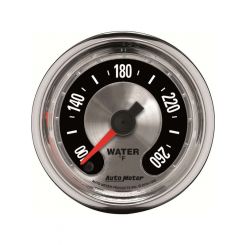 Auto Meter 2-1/16" Water Temp, 100-260 F, Stepper Motor, American Muscle