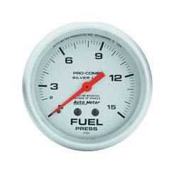 Auto Meter 2-5/8" Fuel Pressure, 0-15PSI, Mech, Liquid Filled, Ultra-Lite