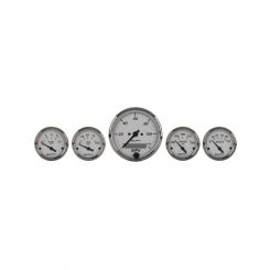 Auto Meter 5 PC Gauge Kit 3-1/8" & 2-1/16" Elec Speedo American Platinum