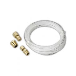 Auto Meter Tubing Nylon, 1/8", 12FT + 1/8" NPTF Brass Compression Fittings