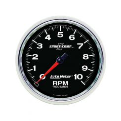 Auto Meter 5" In-Dash Tachometer, 0-10,000 RPM, Sport-Comp II