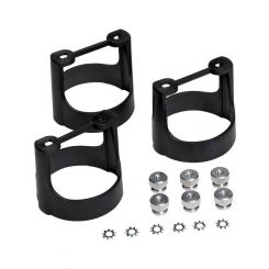 Auto Meter Gauge Bracket Kit, 2-1/16", Black Composite, Qty 3