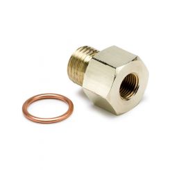 Auto Meter Fitting Adapter Metric M14X1.5 Male To 1/8" NPTF Female Brass