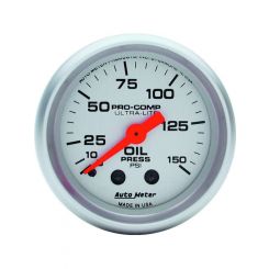 Auto Meter 2-1/16" Oil Pressure, 0-150 PSI, Mechanical, Ultra-Lite