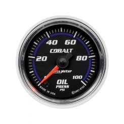 Auto Meter 2-1/16" Oil Pressure, 0-100 PSI, Stepper Motor, Cobalt