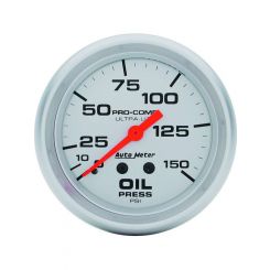 Auto Meter 2-5/8" Oil Pressure, 0-150 PSI, Mechanical, Ultra-Lite