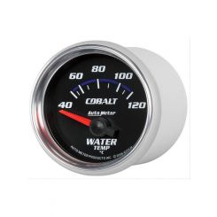 Auto Meter 2-1/16" Water Temperature, 40-120 C, Air-Core, Cobalt