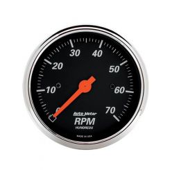 Auto Meter 3-1/8" In-Dash Tachometer, 0-7,000 RPM, Designer Black