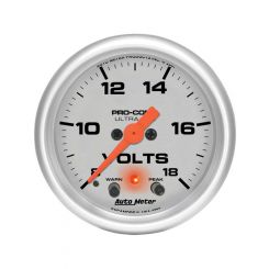 Auto Meter 2-1/16" Voltmeter, 8-18V, Digital Steper Motor, Ultra-Lite