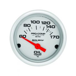 Auto Meter Ultra-Lite Oil  Temperature Gauge  2-1/16" Electric, 60-170C