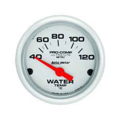 Auto Meter Ultra-Lite Water Temperature Gauge  2-1/16" Elec  40-120C