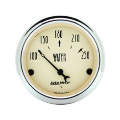 Auto Meter 2-1/16" Water Temperature, 100-250 F, Air-Core, Antique Beige