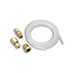 Auto Meter Tubing Nylon, 1/8", 10FT + 1/8" NPTF Brass Compression Fittings