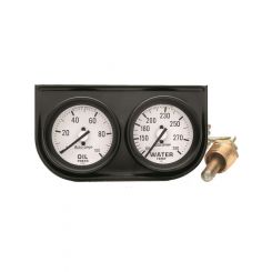 Auto Meter Gauge Console 2-1/16", 100PSI/280F, Wht Dial F/Sweep, Autogage