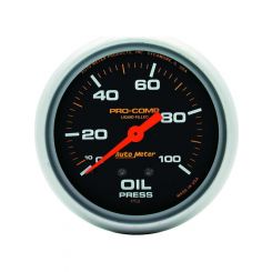 Auto Meter 2-5/8" Oil Pressure 0-100 PSI Mechanical Liquid Filled Pro-Comp