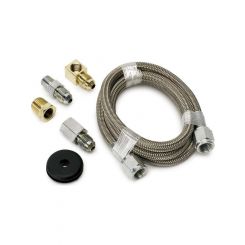 Auto Meter Line, Braided S/S #4 Dia., 3FT. Length, -4An And 1/8" NPTF
