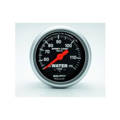 Auto Meter 2-1/16" Water Temperature, 50-115 C, Mechanical,, Sport-Comp